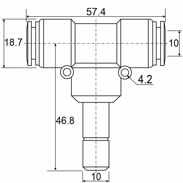 Пневмофитинг Т-образный APBJ 10