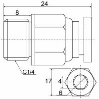 Фитинг прямой с наружной резьбой SPC6-G02