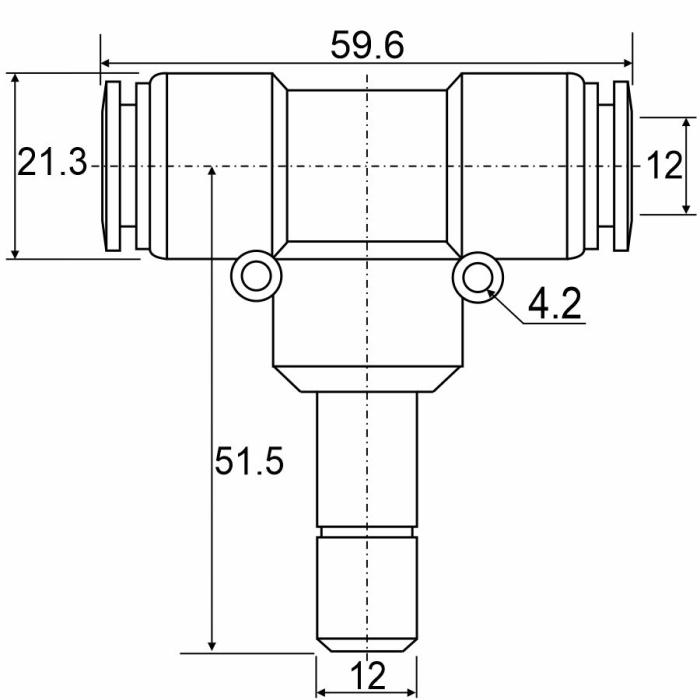 Пневмофитинг Т-образный APBJ 12