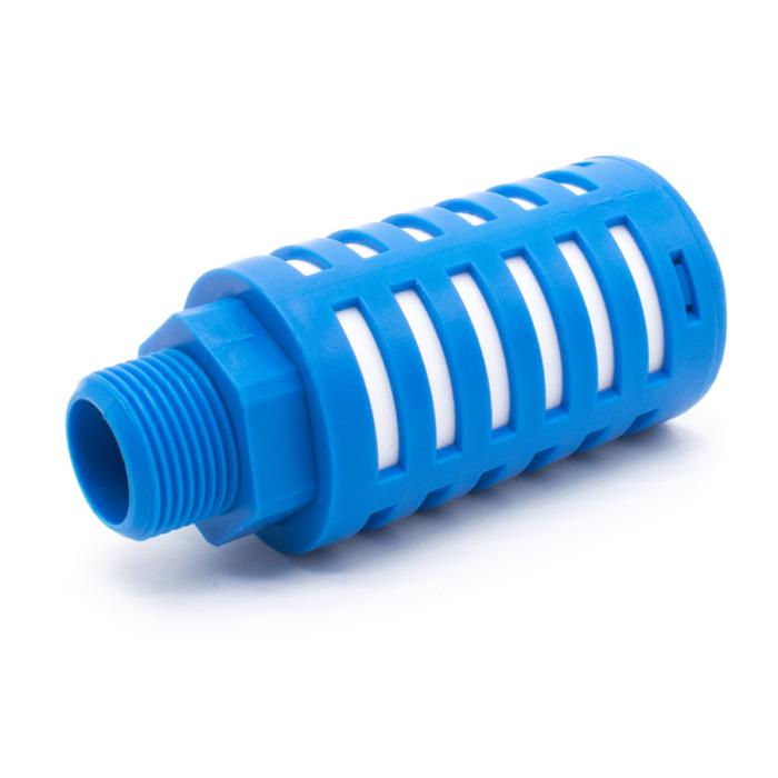 Пневмоглушитель выхлопа пластиковый PSU 06 blue (R3/4")