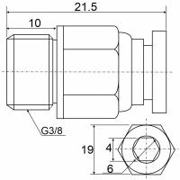 Фитинг прямой с наружной резьбой SPC6-G03