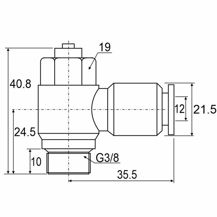 Фитинг с наружной резьбой ASCA 12-G03 (B)