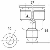 Фитинг Y-образный APY 16