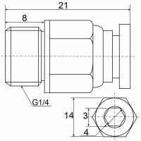 Фитинг прямой с наружной резьбой SPC4-G02
