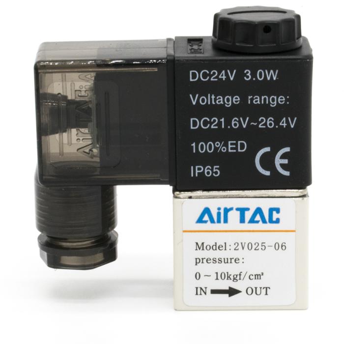 2V025-06 24VDC AIRTAC Пневмоклапан электромагнитный