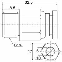 Фитинг прямой с наружной резьбой SPC10-G02