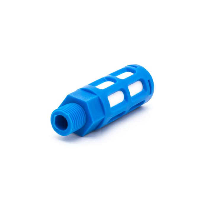Пневмоглушитель выхлопа пластиковый PSU 02 big blue (R1/4")
