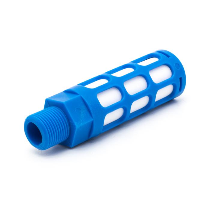 Пневмоглушитель выхлопа пластиковый PSU 03 blue (R3/8")