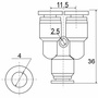 Фитинг Y-образный PY 04