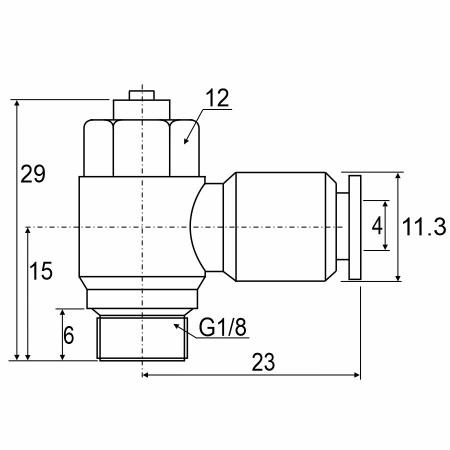 Фитинг с наружной резьбой ASCA 04-G01 (B)