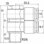 Фитинг цанговый угловой поворотный PH(2) 10-03
