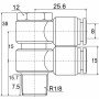 Фитинг цанговый угловой поворотный PH(2) 08-01