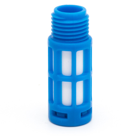 Пневмоглушитель выхлопа пластиковый PSU 02 blue (R1/4")