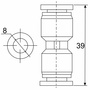 Фитинг прямой PU 08