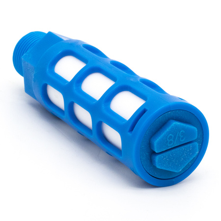 Пневмоглушитель выхлопа пластиковый PSU 03 blue (R3/8")