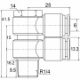 Фитинг цанговый угловой поворотный PH(2) 06-02