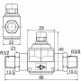 Фитинг прямой с наружной резьбой с краном HVSS 04-03