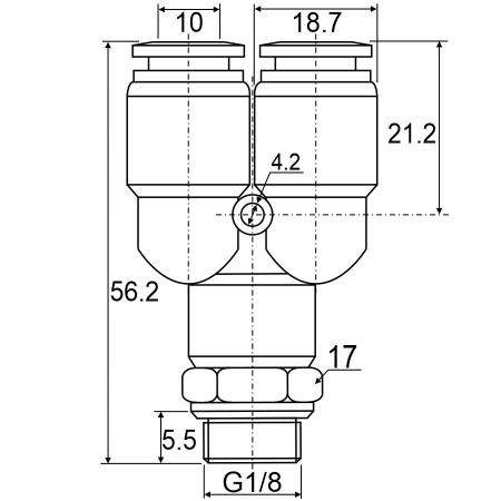 Фитинг Y-образный APX 10-G01