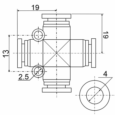 Фитинг X-образный PZ 04