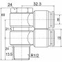 Фитинг цанговый угловой поворотный PH(2) 08-04
