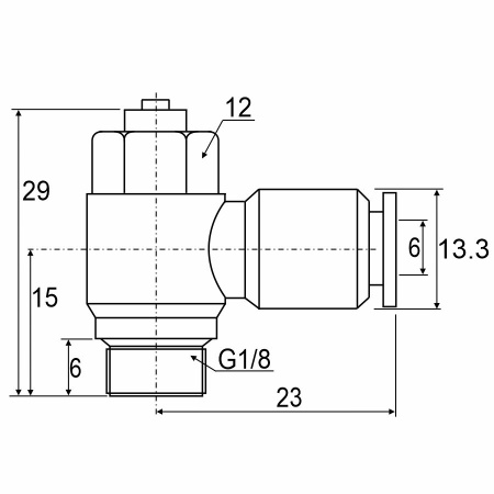 Фитинг с наружной резьбой ASCA 06-G01 (B)