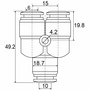 Фитинг Y-образный PW 10-06