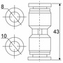 Фитинг прямой PG 10-08