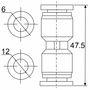 Фитинг прямой PG 12-06