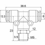 Фитинг Т-образный PB 06-M5