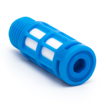 Пневмоглушитель выхлопа пластиковый PSU 02 blue (R1/4")