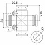 Фитинг X-образный PZ 12