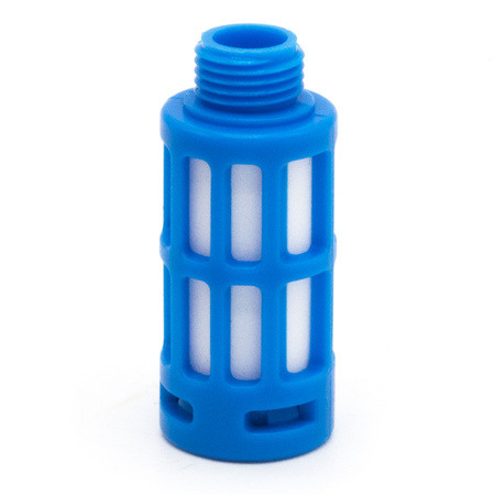 Пневмоглушитель выхлопа пластиковый PSU 01 blue (R1/8")