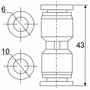 Фитинг прямой PG 10-06