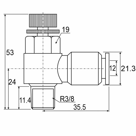 Фитинг с наружной резьбой ASC 12-03 (B)