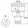Фитинг Y-образный PY 12