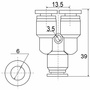 Фитинг Y-образный PY 06