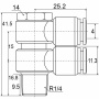 Фитинг цанговый угловой поворотный PH(2) 04-02