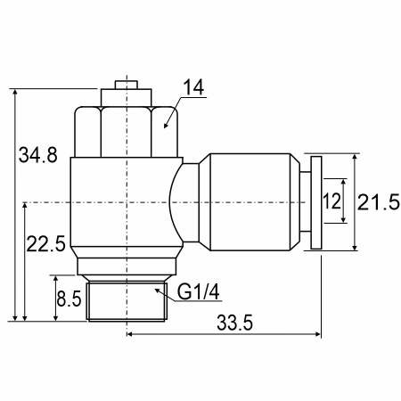 Фитинг с наружной резьбой ASCA 12-G02 (B)