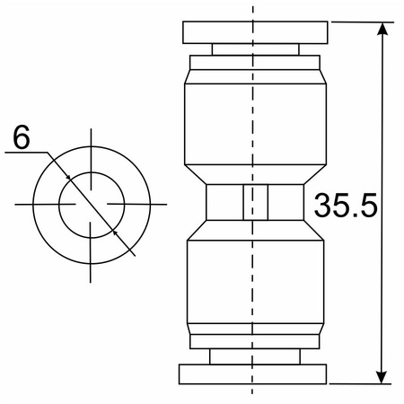 Фитинг прямой PU 06