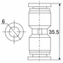 Фитинг прямой PU 06