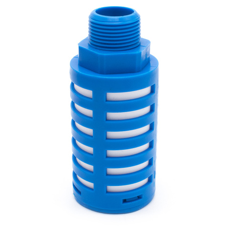 Пневмоглушитель выхлопа пластиковый PSU 06 blue (R3/4")