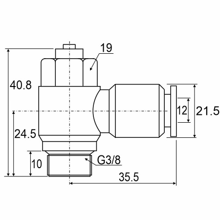 Фитинг с наружной резьбой ASCA 12-G03 (B)