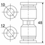 Фитинг прямой PG 12-10