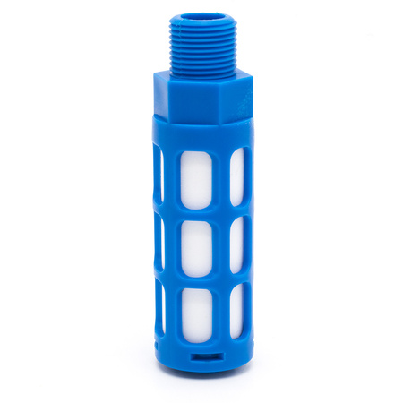 Пневмоглушитель выхлопа пластиковый PSU 03 blue (R3/8")