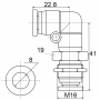 Фитинг угловой PLM 08