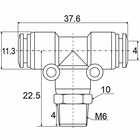 Фитинг Т-образный PB 04-M6