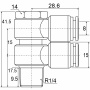 Фитинг цанговый угловой поворотный PH(2) 08-02