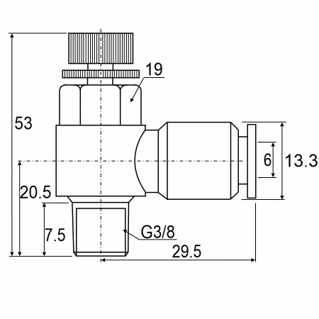 Фитинг с наружной резьбой ASC 06-G03 (B)